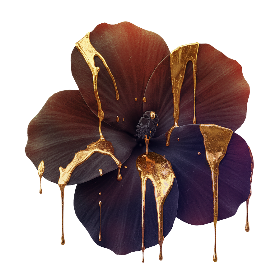 Dripping Flower Orange and Twilight